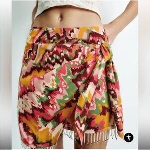 NWOT Zara Beaded Wrap Skirt. Size Medium